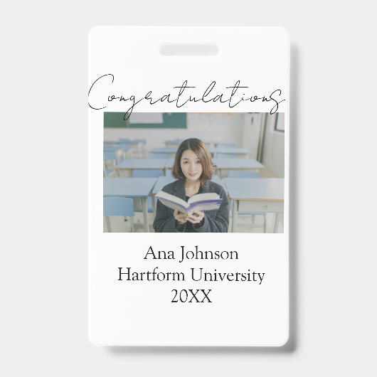 Congratulations photo graduate name university yea ausweis (Front)