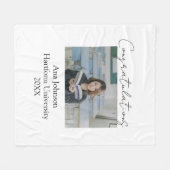 Congratulations photo graduate name university yea fleecedecke (Vorderseite (Horizontal))