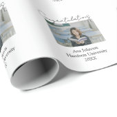Congratulations photo graduate name university yea geschenkpapier (Rolleneckpunkt)