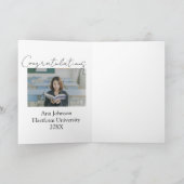 Congratulations photo graduate name university yea karte (Innenseite)