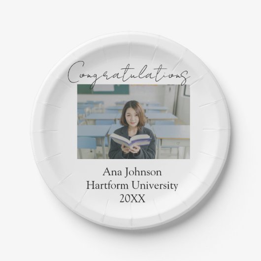 Congratulations photo graduate name university yea pappteller (Vorderseite)