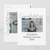 Congratulations photo graduate name university yea postkarte (Vorne/Hinten)