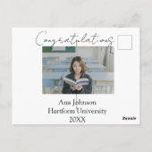 Congratulations photo graduate name university yea postkarte (Rückseite)
