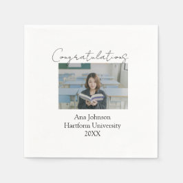 Congratulations photo graduate name university yea serviette