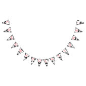Congratulations Pink Black & White Baby Girl Wimpelkette (Alle)