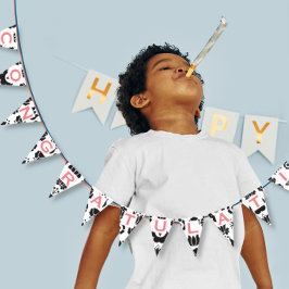 Congratulations Pink Black & White Baby Girl Wimpelkette