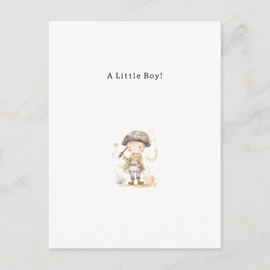 Congratulations Pirate New Baby Birth Card Postkarte (Vorderseite)