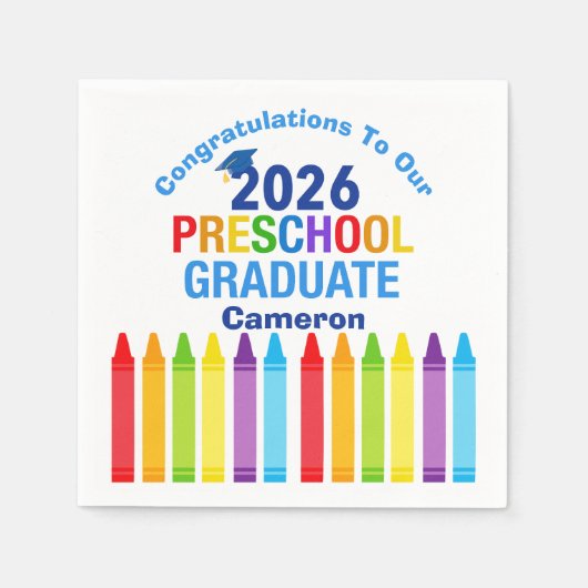 Congratulations Preschool Graduate Custom Party Serviette (Vorderseite)