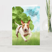 Congratulations reBARKable Bull Terrier Dog Karte (Vorderseite)
