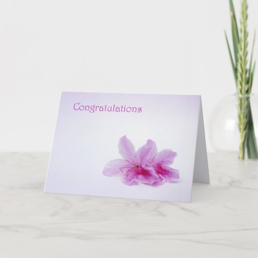 Congratulations - Rhododendrons Greeting Card Karte (Vorderseite)