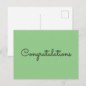 congratulations simple minimal text style card postkarte (Vorne/Hinten)