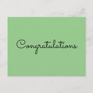 congratulations simple minimal text style card postkarte