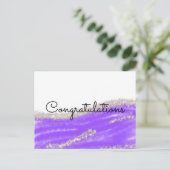 congratulations simple minimal text style card postkarte (Stehend Vorderseite)