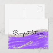 congratulations simple minimal text style card postkarte (Vorne/Hinten)