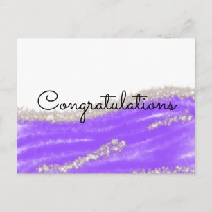 congratulations simple minimal text style card postkarte