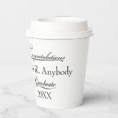 Congratulations to Graduate with Grad cap Pappbecher (Rückseite)