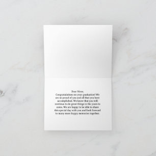 congratulations to niece for graduation karte