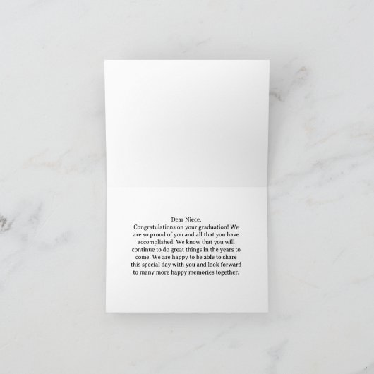 congratulations to niece for graduation karte (Innenseite)