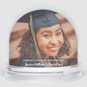 Congratulations To Our Graduate Custom Photo Grad Schneekugeln (Rückseite)