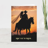 Congratulations Wedding Marriage Country Western Karte (Vorderseite)