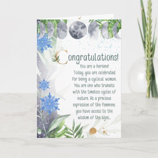 Congratulations! You have a period Karte (Vorderseite)