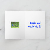 congratulations, "You've Made Me Proud As A Peacoc Karte (Innenseite)