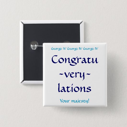 Congratuverylations Button (Vorne & Hinten)