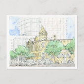 Congress Ave. in Forth Street, Austin, Texas Postkarte (Vorderseite)