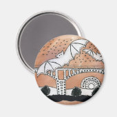 Congress Avenue Bats Magnet (Vorderseite/Rückseite)