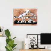 Congress Avenue Bats Poster (Heimbüro)