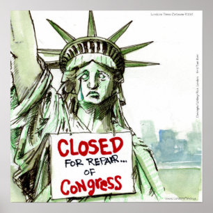 Congress LadyLiberty Geschlossen Für Reparaturen L Poster