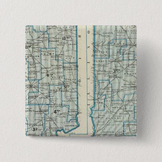 Congressional Distrikt Judicial Distrikte Indiana Button (Vorderseite)