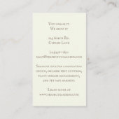 Conical Topiary Charming Nostalgic Style Visitenkarte (Rückseite)