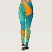 "Conil" Eine farbenfrohe Abstrakte Mischung Leggings (Rückseite)