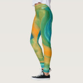 "Conil" Eine farbenfrohe Abstrakte Mischung Leggings (Links)