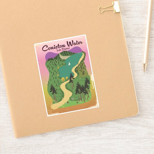 Coniston Water Lake District Aufkleber (Notizbuch)