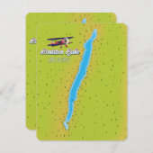 Coniston Water, Lake District, England Map (Vorne/Hinten)