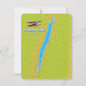 Coniston Water, Lake District, England Map (Vorderseite)