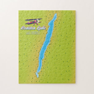 Coniston Water, Lake District, England Map Puzzle