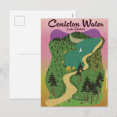 Coniston Water Lake District Feiertagspostkarte (Vorne/Hinten)
