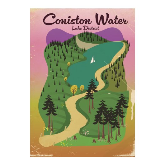 Coniston Water Lake District Fotodruck (Vorne)