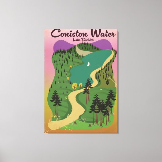 Coniston Water Lake District Leinwanddruck (Vorderseite)
