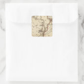 Conjecturale de l'Atlantide Quadratischer Aufkleber (Tasche)