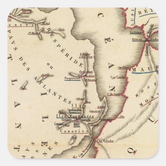 Conjecturale de l'Atlantide Quadratischer Aufkleber (Vorderseite)