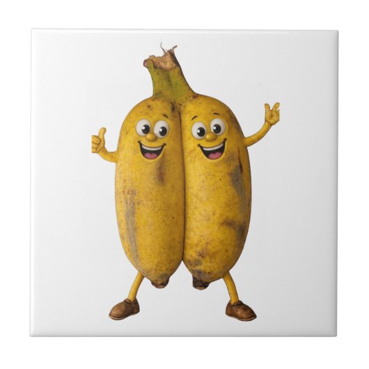 Conjoined Bananas Comedy Duo Fliese (Vorderseite)