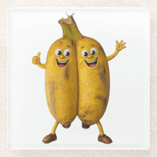 Conjoined Bananas Comedy Duo Glasuntersetzer