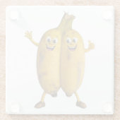 Conjoined Bananas Comedy Duo Glasuntersetzer (Rückseite)