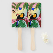 Conjunto de Leques Tucano e Borboletas Fächer (Vorne und Hinten)