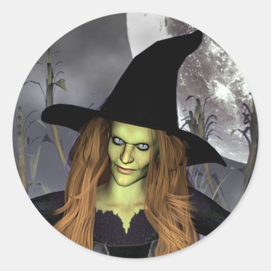 Conjuration Classic Hexenkleber Runder Aufkleber (Vorderseite)