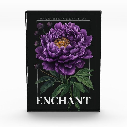 Conjure Enchant Bless the Path Purple Peony  Fotoblock (Vorderseite)